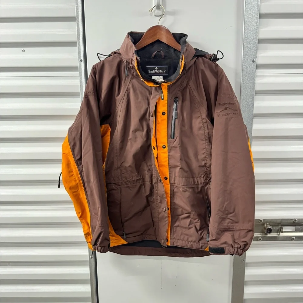 Vintage Early Winters Alpenlite Jacket‎ Brown and Orange Womens Medium
